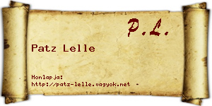 Patz Lelle névjegykártya